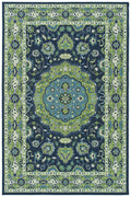 Transitional, Oriental, Medallion, Textured Loop Pile 5' X 7'6