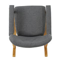 Mid Century Fabric Rocking Chair Gray Fabric