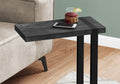 Accent Table, C Shaped, End, Side, Snack, Living Room, Bedroom, Black Laminate, Black Metal, Contemporary, Modern Black Mdf