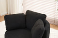 029 Teddy Fabric Swivel And Storage Chair With Back Cushion For Living Room,Black Black Primary Living Space Modern Foam Teddy