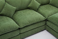 Modular Sectional Sofa, 3 Seater Sofa With Ottoman, Modern L Shaped Sofa For Living Room Bedroom Apartment Green Wood Fabric 4 Seat