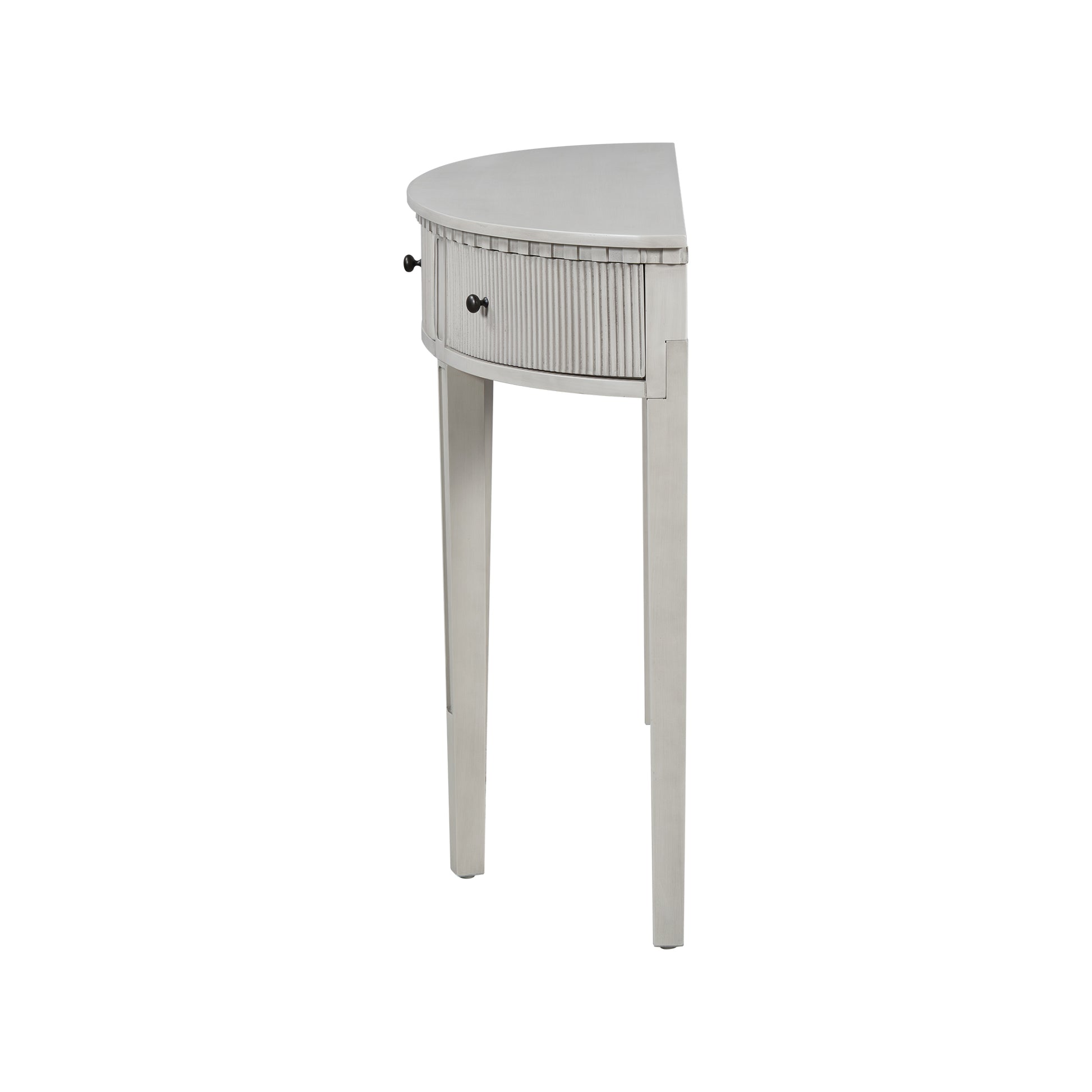 Distinctive Features Of Pine Veneer Console Table With Vertical Stripe Drawer Fronts And Four Legs Antique White Primary Living Space Antique,Minimalist Drawers Mdf