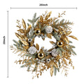 Christmas Wreath 20 Inch Christmas Door Decorations Wreath With Warm Lights Multicolor American Design Pine