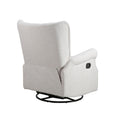 Alice Wingback Recliner In Linen Canvas Beige Fabric