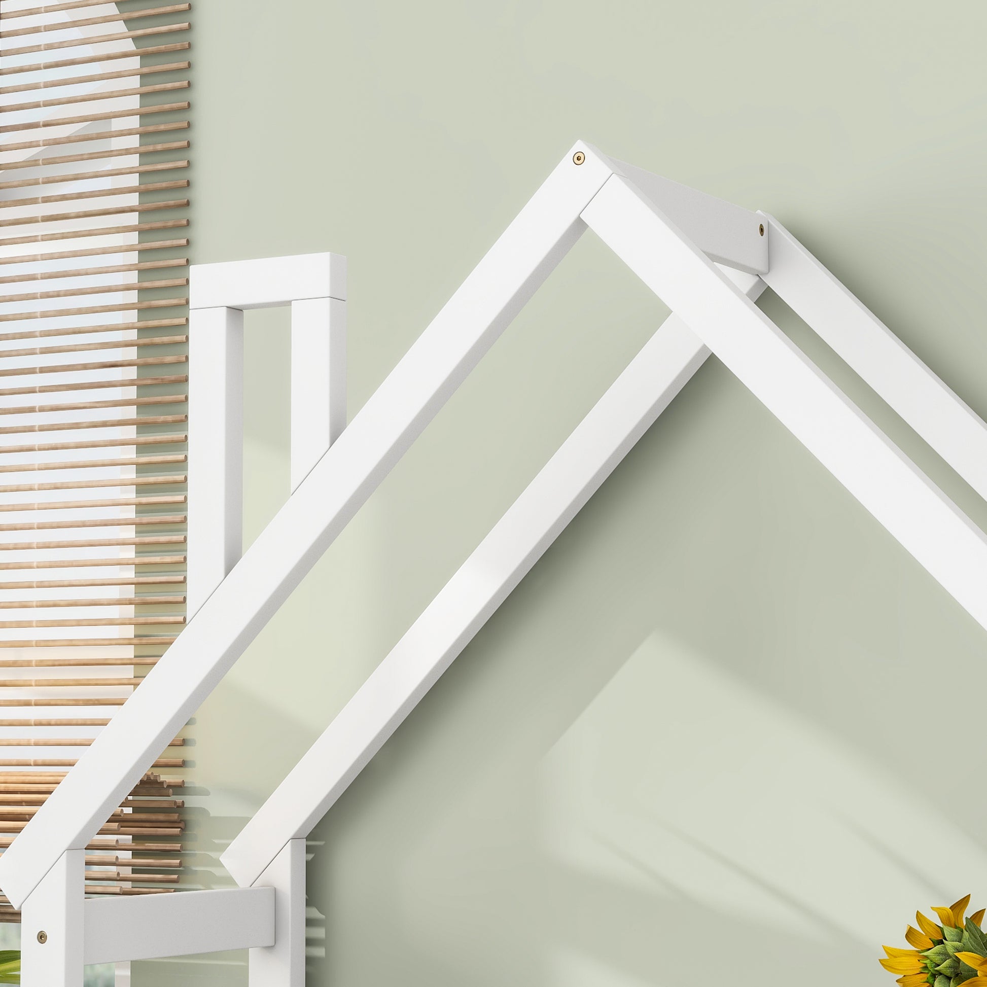 House Shaped Wooden Writing Desk,Kids Study Table,Bookshelf & Toy Storage,White Twin White American Design Pine