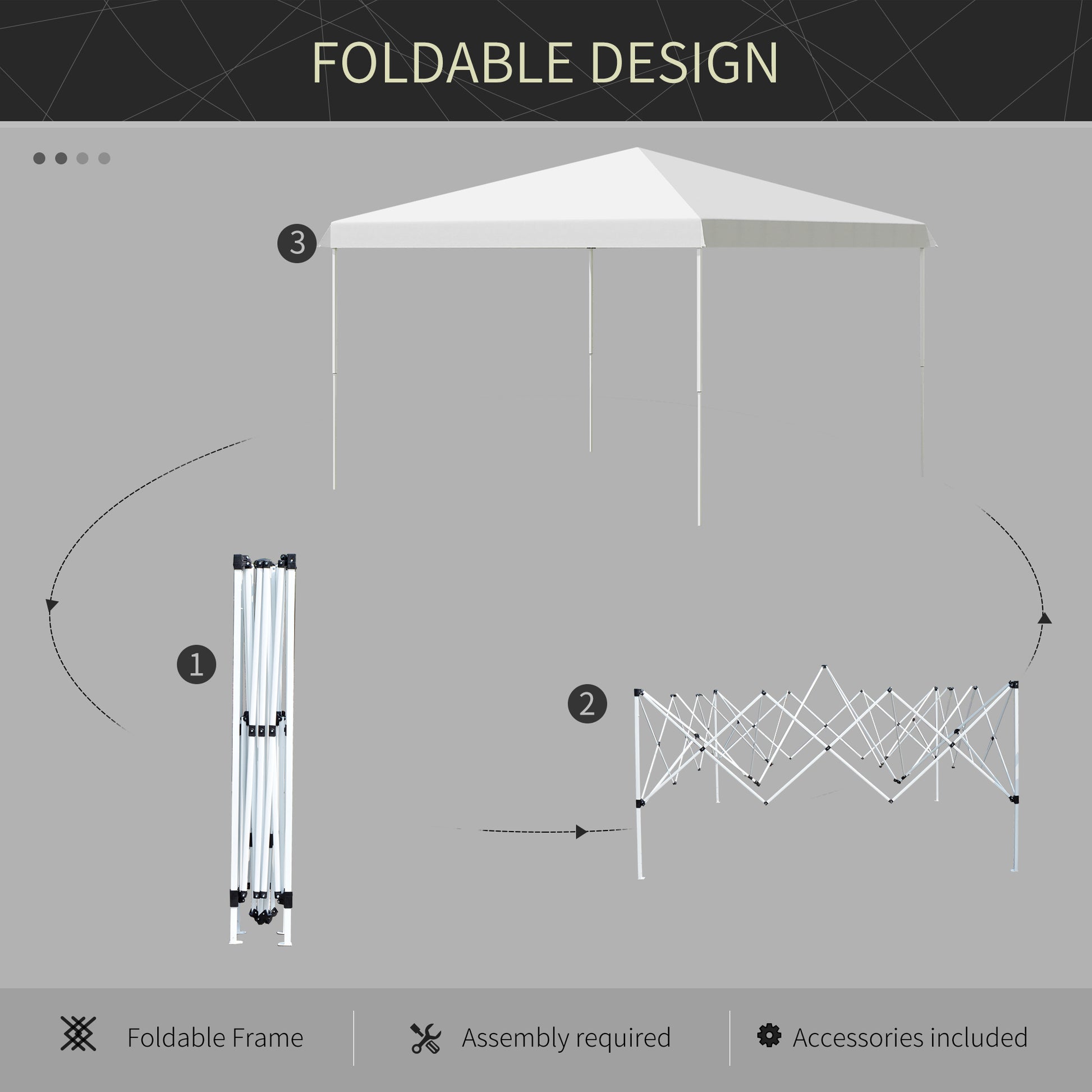 Outsunny 13' X 13' Pop Up Canopy Tent, Instant Sun Shelter, Tents For Parties, Height Adjustable, With Wheeled Carry Bag For Outdoor, Garden, Patio, Parties, White White Steel