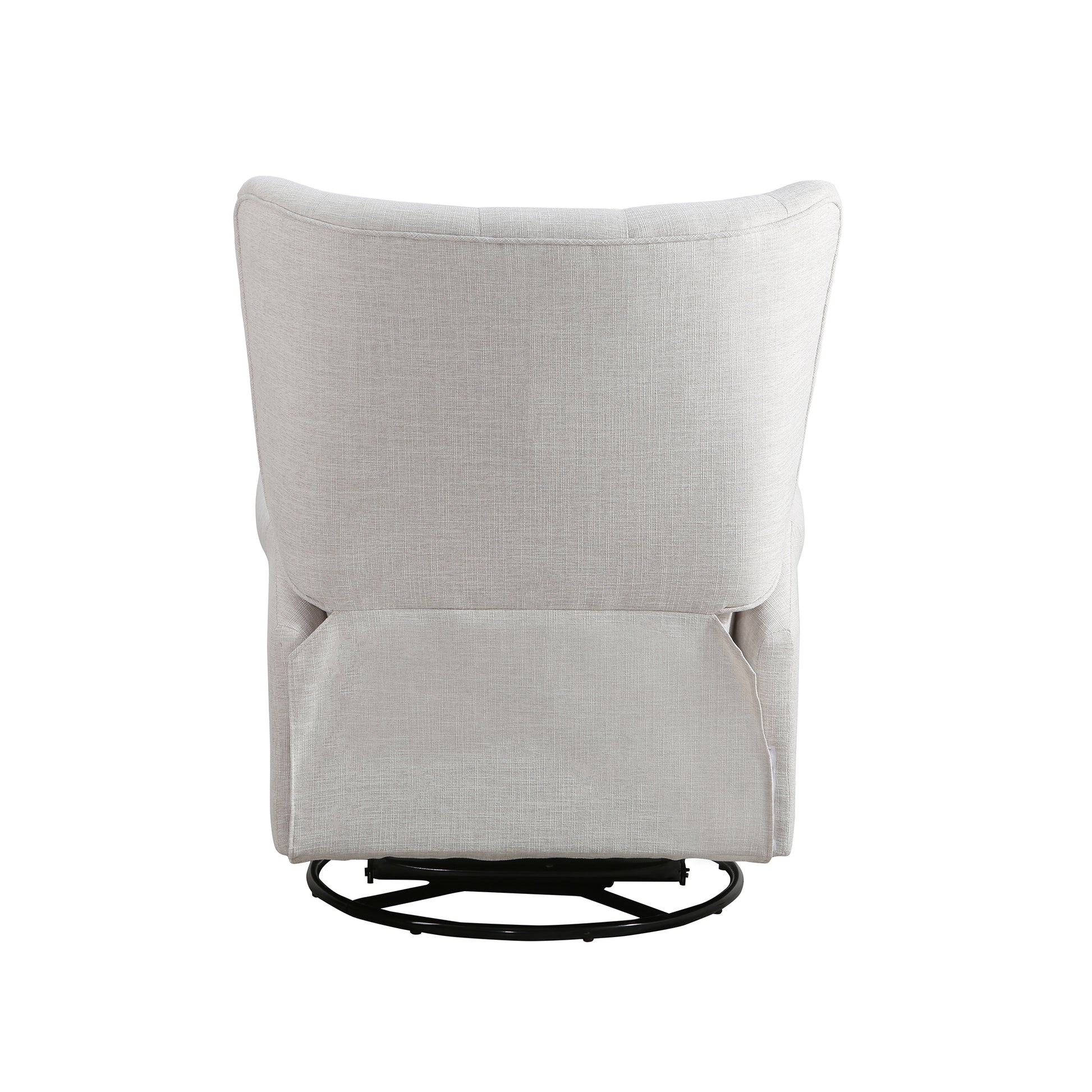 Alice Wingback Recliner In Linen Canvas Beige Fabric