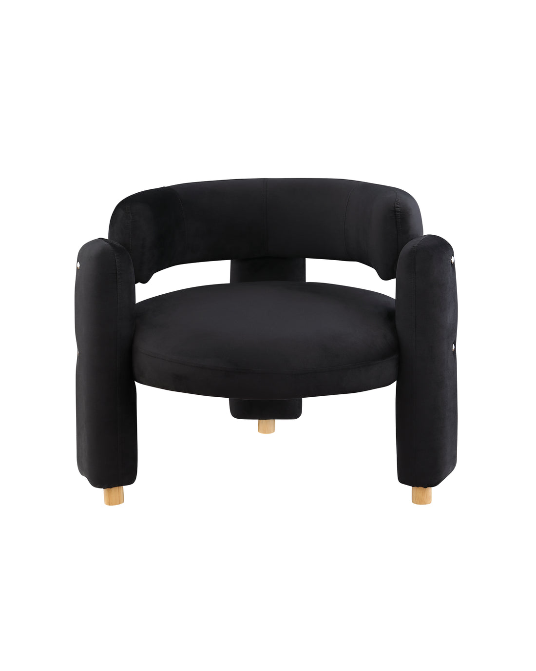 Accent Chair Black Fabric