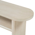 Elegant Minimalist Console Table With Rounded Edges And Sturdy Shelf Design For Entryway, Living Room Gray Wash Gray Wash Solid Wood Mdf