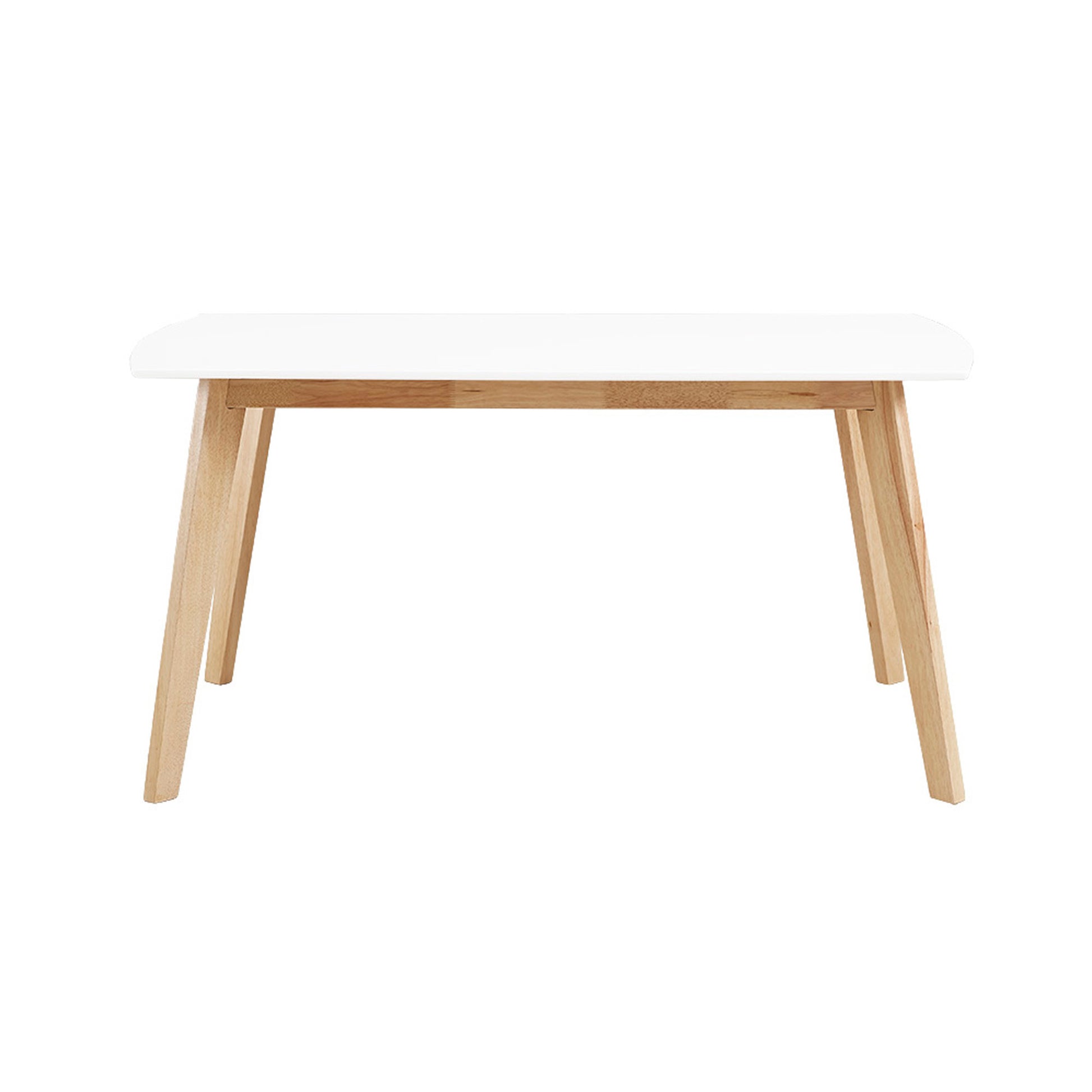 Contemporary Solid Wood Two Tone Dining Table White White Wood