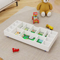 The 2 In 1 Rollaway Play Table And Toy Organizer Compatible With Lego Suitable For Storing Under Bed Or Sofa White 38