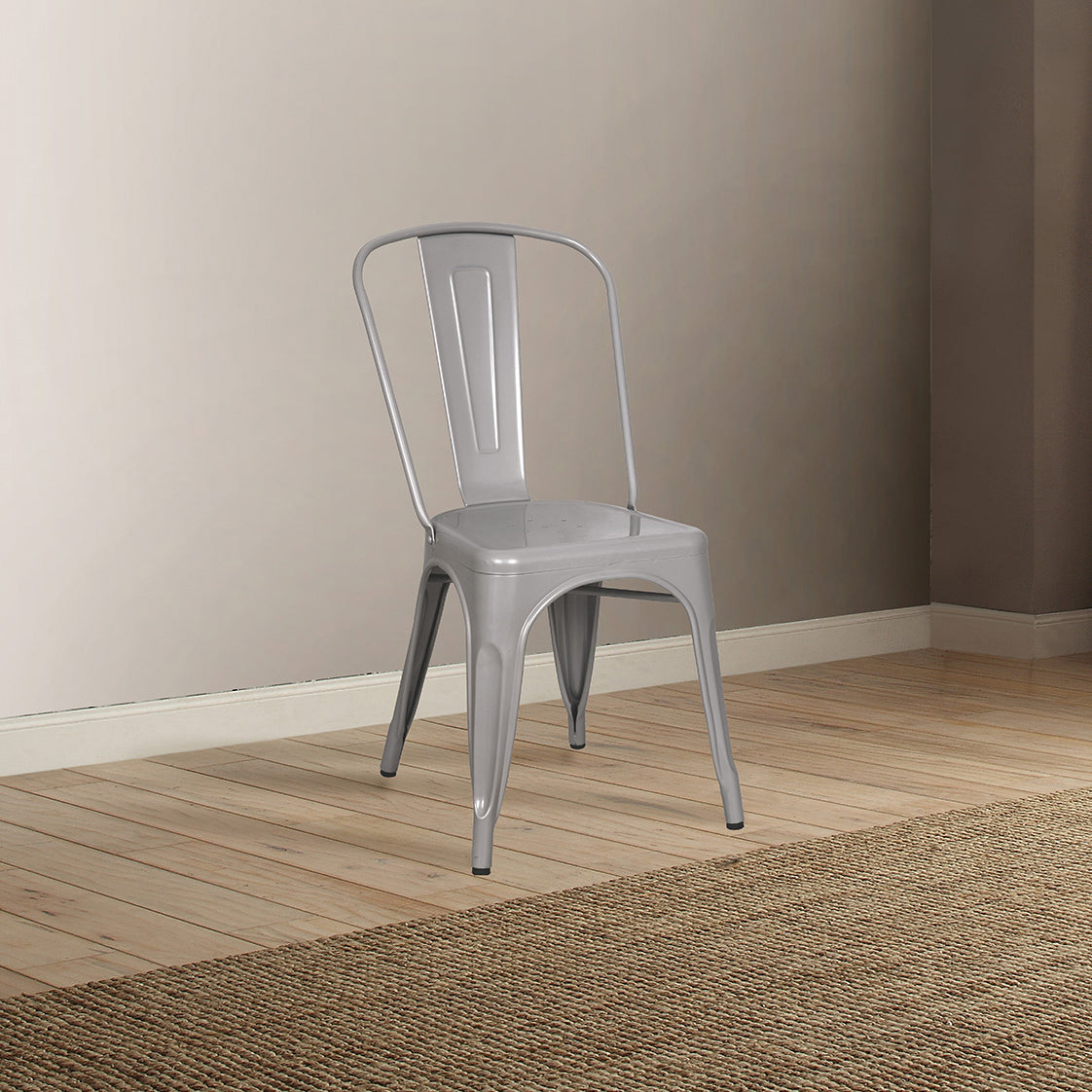 Silver Stackable Side Chair Set Of 2 Solid Silver Dining Room Side Chair Set Of 2 Metal