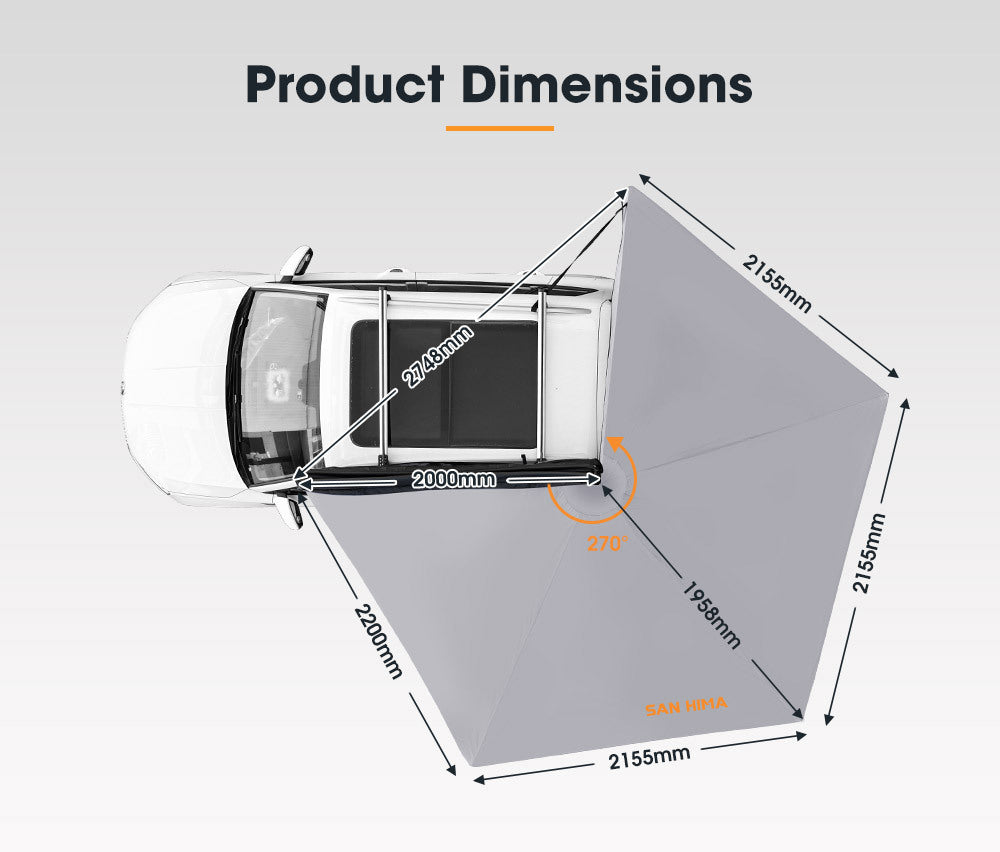 San Hima 270 Degree Free Standing Awning 600D