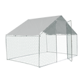 Xpt033 Outdoor Chicken Coop Metal Big Space 10*6*6Ft Silver Grey Metal