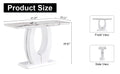 Modern Simple Glossy White Rectangular Counter Bar Table 47.24