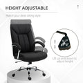 Vinsetto High Back Home Office Chair, Computer Desk Chair With Lumbar Back Support And Adjustable Height, Black Black Linen