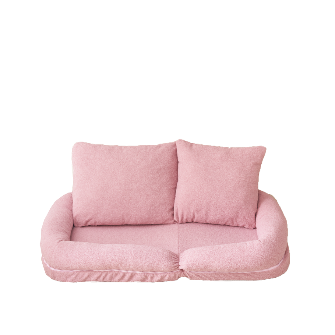 Triple Fold Down Sofa Bed,Pink Pink Metal Cotton Metal