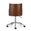 Office Chair Black Dark Walnut Pu