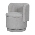 360 Degree Swivel Back Sofa Chair With Storage Space, Suitable For Bedroom And Living Room Gray Gray Boucle