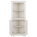 Tall Corner Cabinet With Doors For Living Room, Bathroom,Dining Room Or Kitchen,Color:Wood Grain Beige Beige Mdf