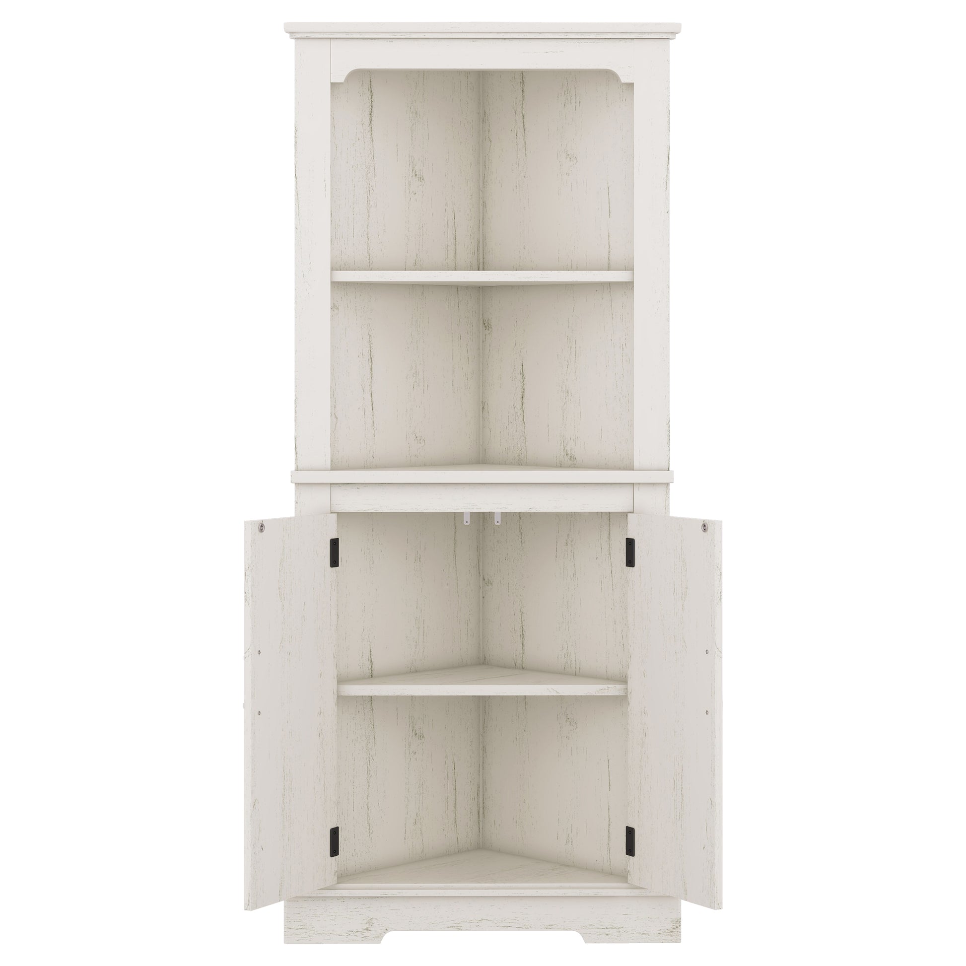 Tall Corner Cabinet With Doors For Living Room, Bathroom,Dining Room Or Kitchen,Color:Wood Grain Beige Beige Mdf