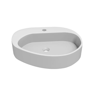 Fs154A 580 Solid Surface Basin With Chrome Drain