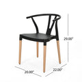 PLASTIC DINING CHAIR black-polypropylene