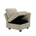 Fabric Modern Modular Sofa Couch With Storage Seats Modular Sectional Sofa 4 Seater Modular Couch For Living Room Beige Beige Polyester 4 Seat
