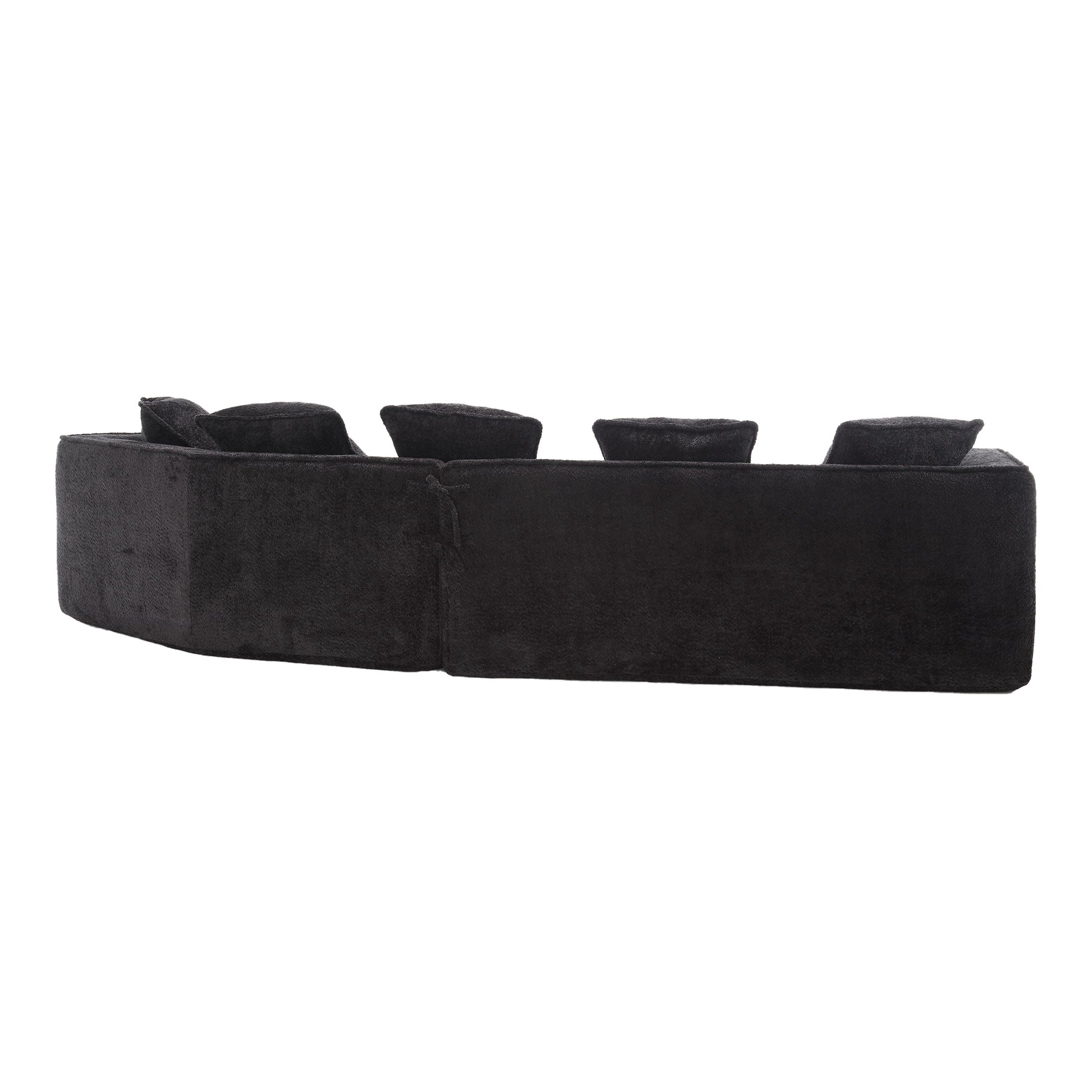 Coolmore Boucle Sofa 3 Seater For Living Room Oversized Comfy Sofa Unique Double Seat And Corner Construction For Apartment, Office Left Hand Facing Black Black Primary Living Space Foam Boucle 3