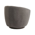 Upholstered Swivel Barrel Armchair With Storage Modern Living Room Side Chair For Bedroom Office Reading Spaces Teddy Fabric Grey Grey Foam Upholstered