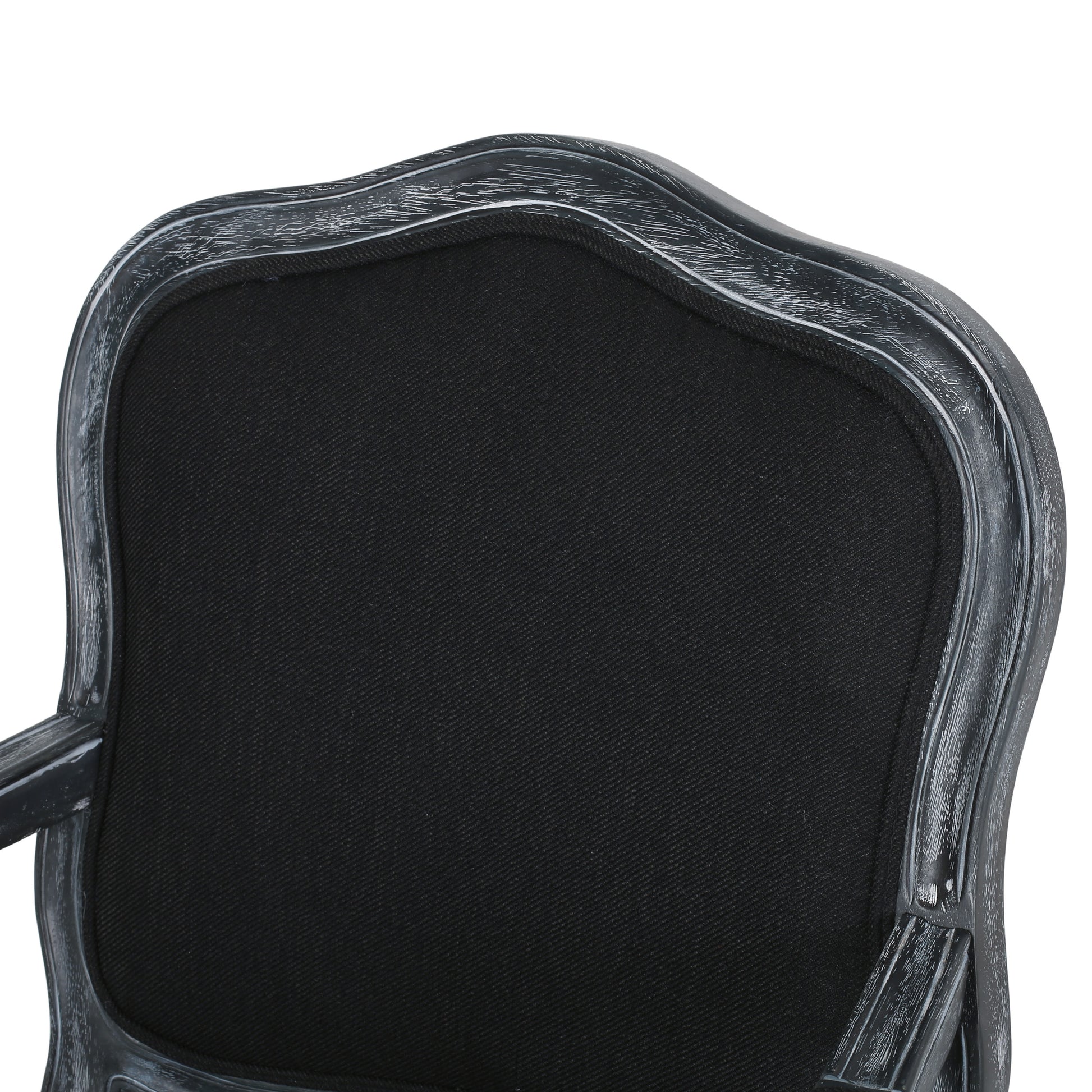 Dining Arm Chair Set Of 2 Black Fabric