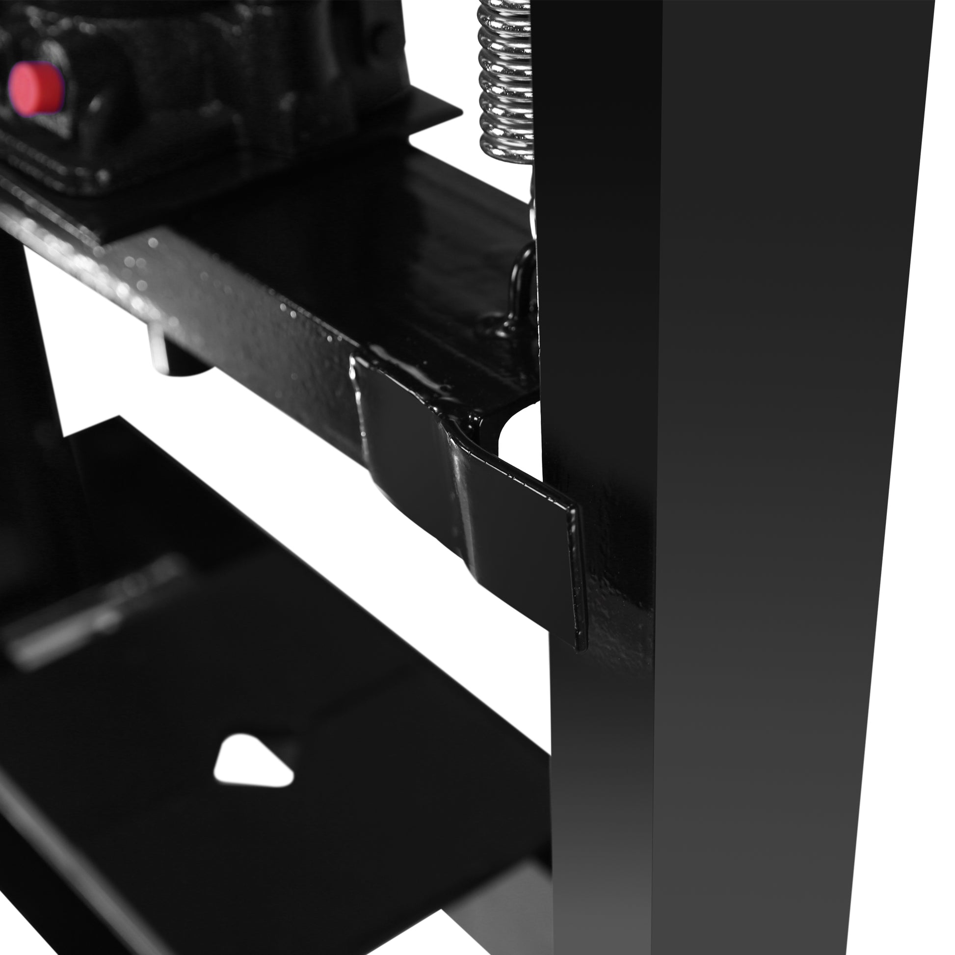 Hydraulic 12 Ton H Frame Garage Floor Adjustable Shop Press With Plates, 12T, Black Black Steel