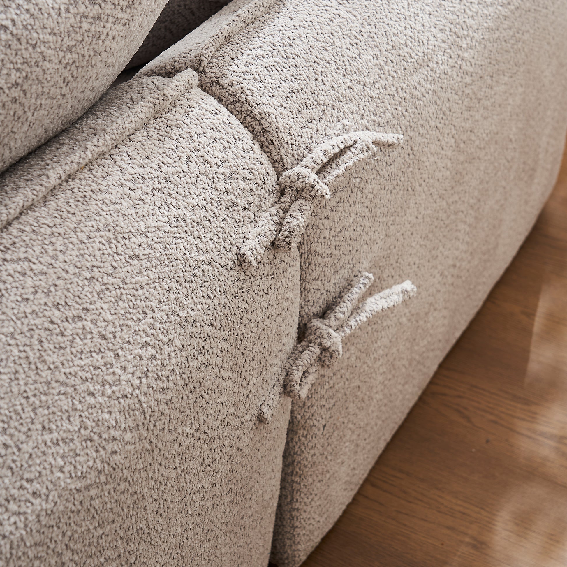 Sofa Deep Seat Sofa 3 Seater For Living Room Oversized Comfy Sofa L Shape Sofa Couch With Chaise Home Furniture Sleeper Sectional Sofa For Apartment, Office Left Hand Facing Grey Foam 3 Seat