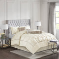 7 Piece Tufted Comforter Set Ivory Queen Queen Ivory Polyester