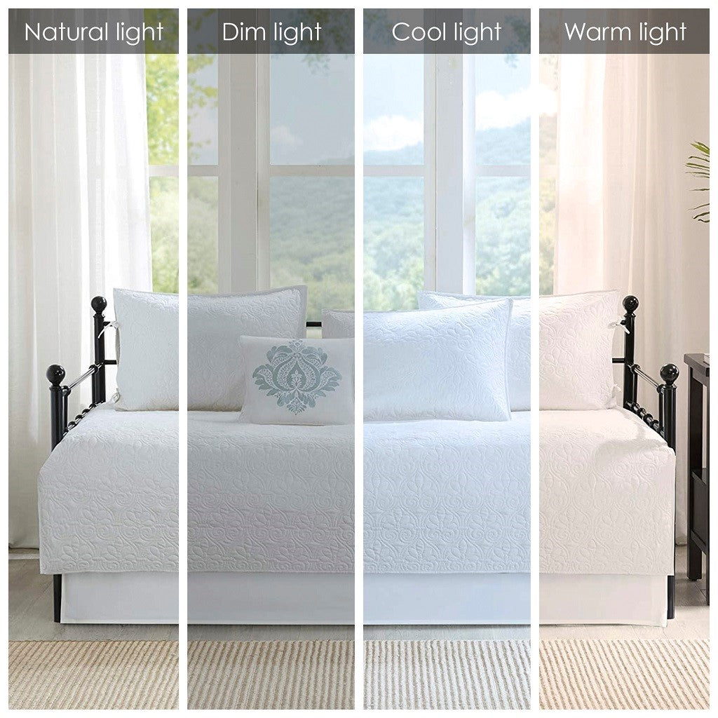 6 Piece Reversible Daybed Cover Set White Daybed White Cotton