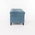 Juliana Storage Ottoman Blue Fabric