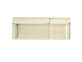 Ivory Corduroy Sectional Sofa: Convertible 3 Seater Sofa, L Shaped Sofa, And Bed Ivory Velvet Metal Primary Living Space Medium Soft Loose Back Pillow Top Arms Foam Fabric Metal 3 Seat