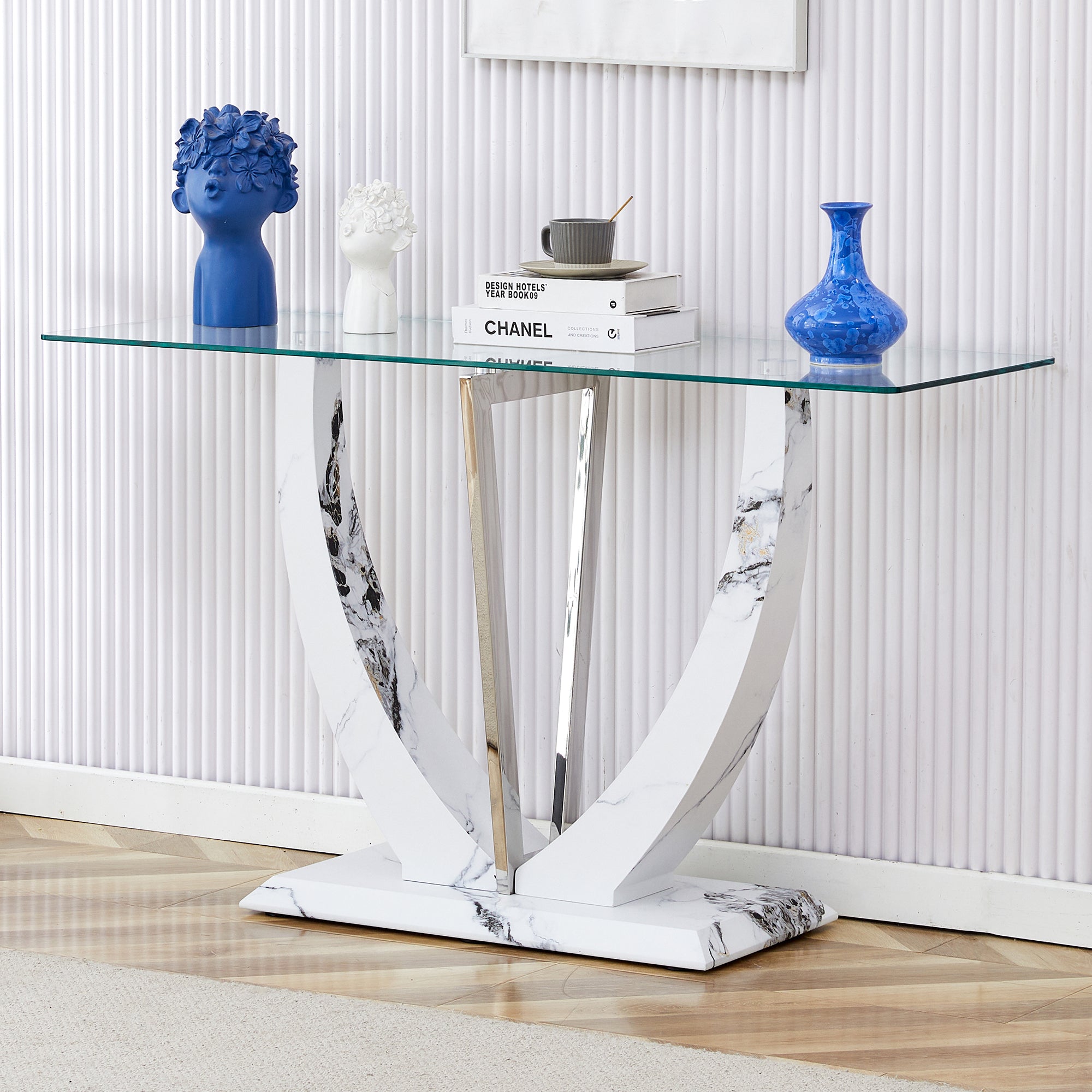 Rectangular Glass Display Table Modern Minimalist Rectangular Glass Table With 0.39