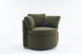 029 Teddy Fabric Swivel And Storage Chair With Back Cushion For Living Room,Green Green Primary Living Space Modern Foam Teddy