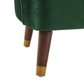 Upholstered Barrel Accent Chair With Wooden Legs Emerald Rubberwood Velvet