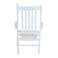 Outsunny Outdoor Rocking Chair, Patio Wooden Rocking Chair With Smooth Armrests, High Back For Garden, Balcony, Porch, Supports Up To 352 Lbs., White White Wood