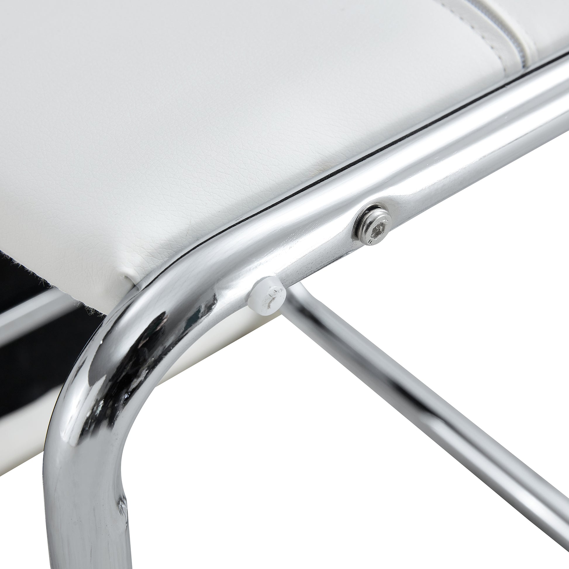 Table And Chair Set, Modern Luxurious White Imitation Marble Pattern Mdf Dining Table,Rectangular Dining Table, Matched With Uniquely Shaped Pu High Backrest Seats,Suitable For Various Occasions. White Seats 4 Mdf