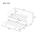 Twin Size Solid Wood Daybed With Trundle For Kids Teens Dorm Bedroom Multipurpose Guest Room Or Home, White Box Spring Not Required Twin White Wood Bedroom Pine Wood