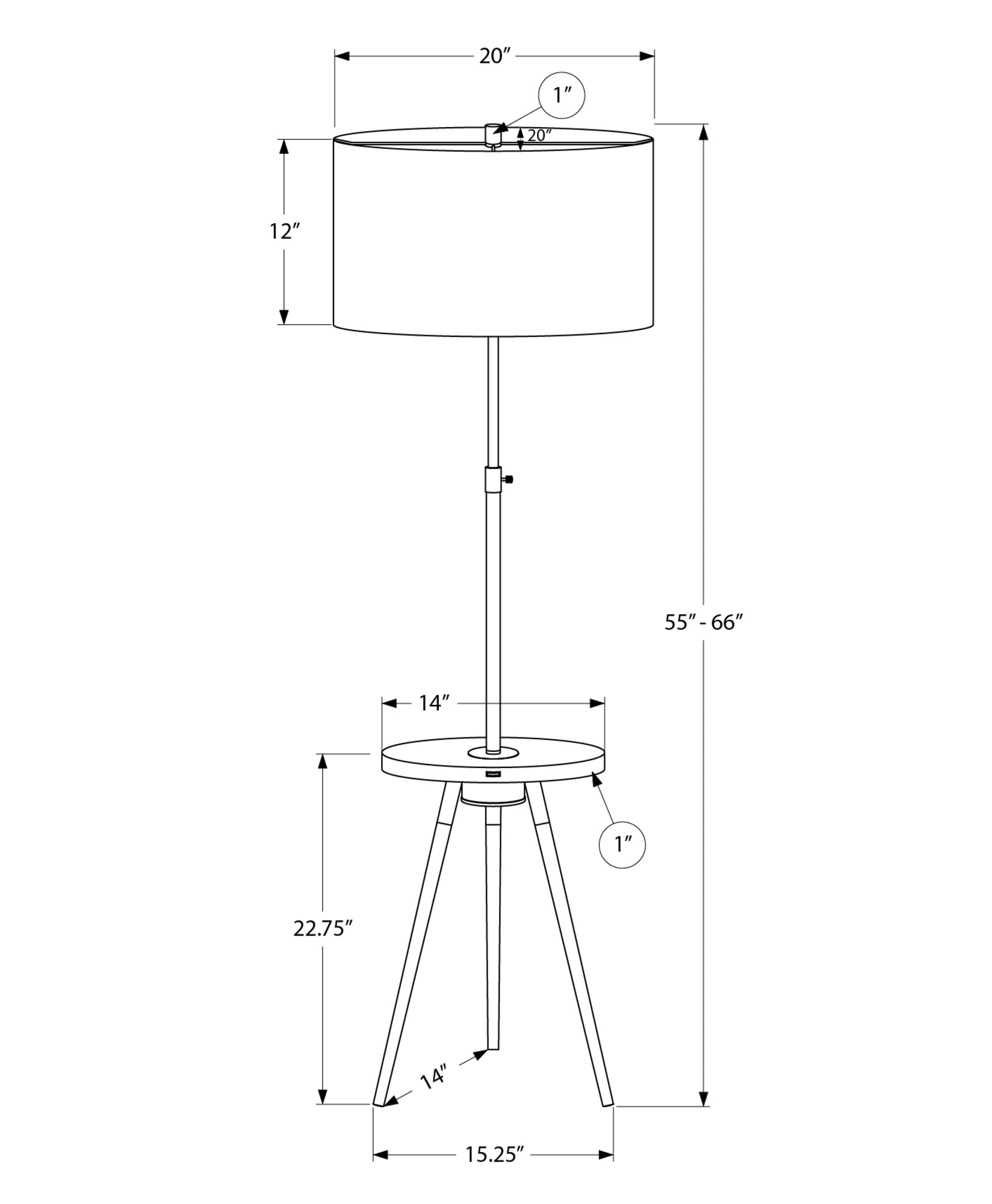 Lighting, Floor Lamp, 63"H, Black Metal, Ivory Cream Shade, Contemporary Black Metal