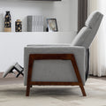 Set Of Two Wood Framed Upholstered Recliner Chair Adjustable Home Theater Seating With Thick Seat Cushion And Backrest Modern Living Room Recliners,Gray Gray Linen