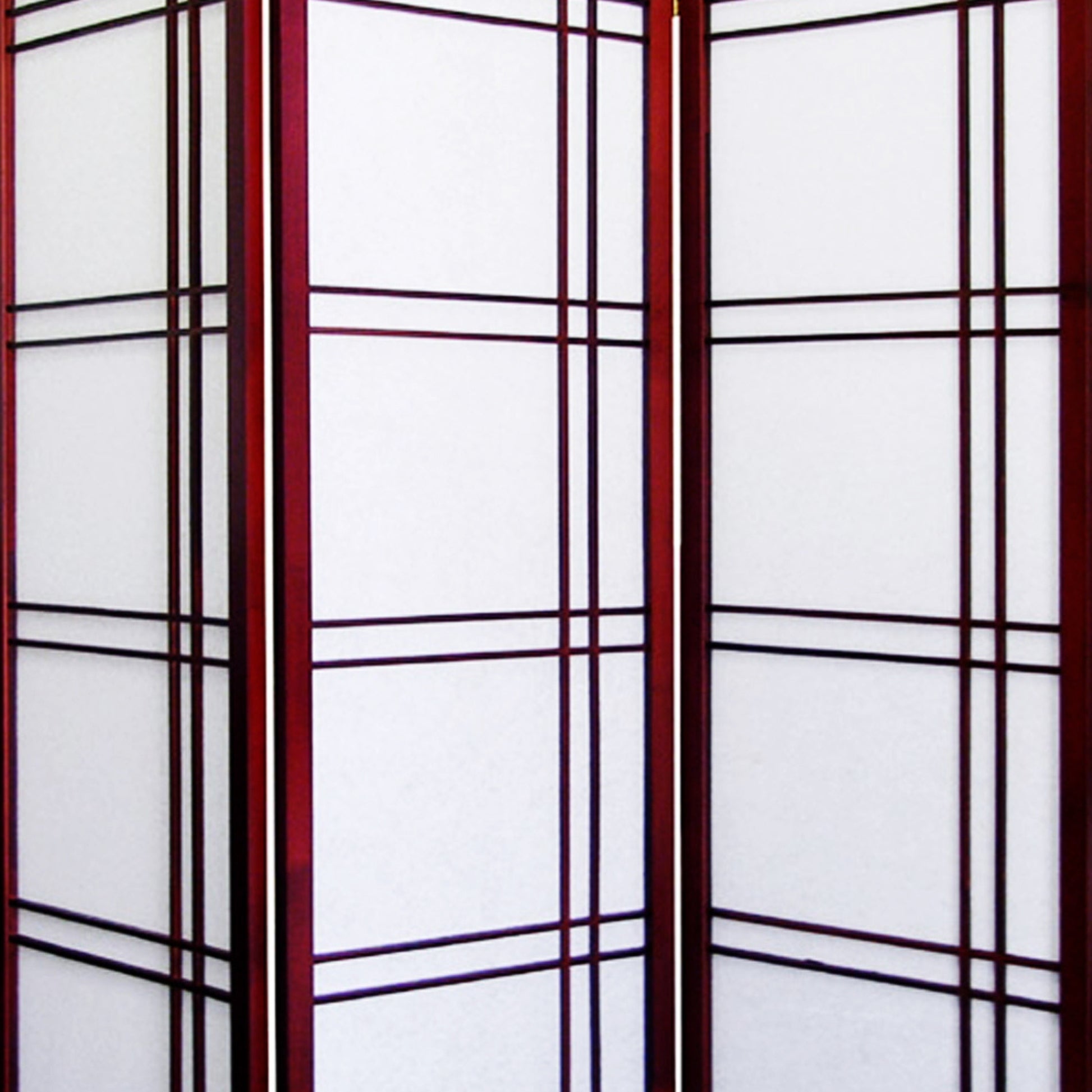 70" Tall 3 Panel Screen Room Divider "Girard" With Cherry Finish Cherry Wood