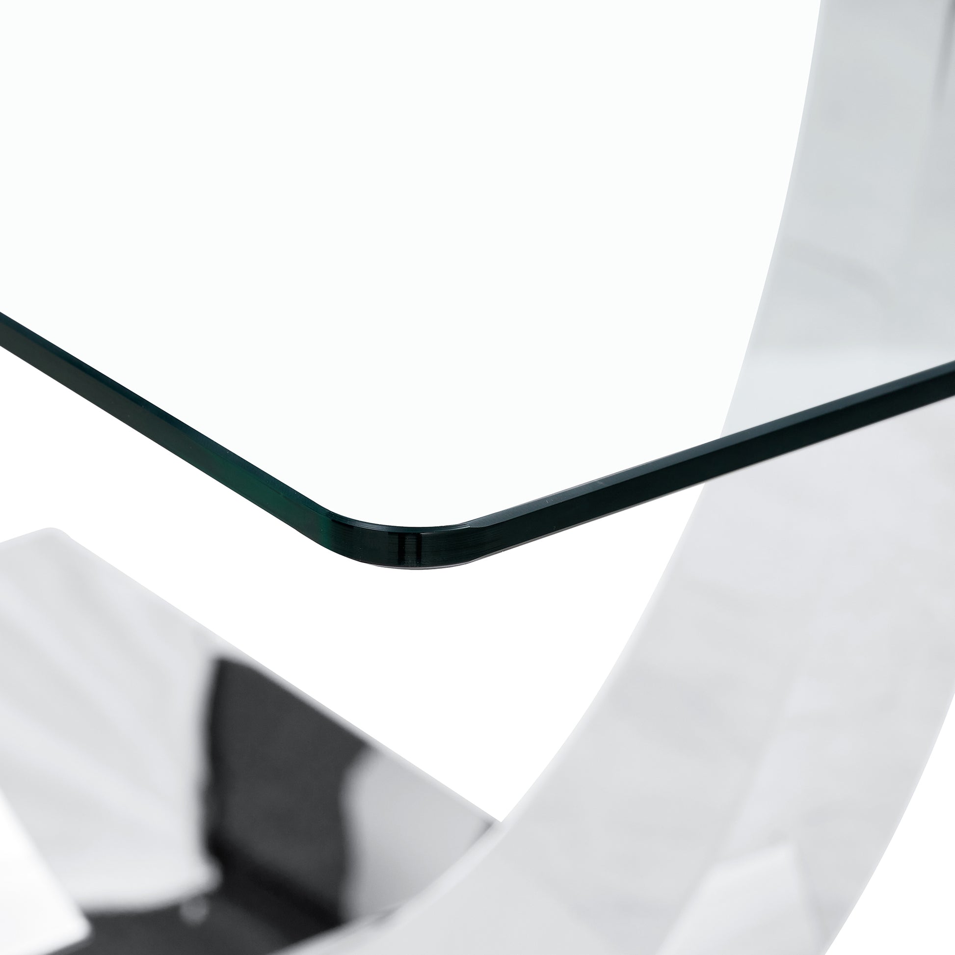 Table And Chair Set, Modern Dining Table, Tempered Glass Tabletop And Silver Colored Leg Table, Soft And Comfortable Dining Chair, Perfect For Dinner, Meetings, Home And Office Decor Black Glass