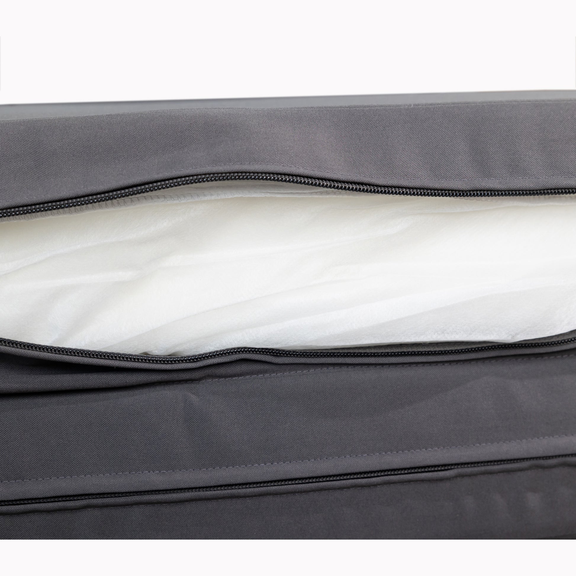 Gray Broadway Ian Chaise Lounge Cushion Triple Folds Gray Waterproof Fabric