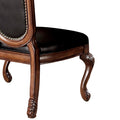 Black And Cherry Side Chair Set Of 2 Solid Cherry Dining Room Side Chair Solid Back 1 Faux Leather