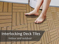 Wood Plastic Composite Deck Tiles Set Of 20Pcs, Composite Decking Resist Rust, Water, Weather, Easy To Diy & Maintain, Indoor&Outdoor,Ideal For Patios, Balconies, Rooftops, Decks, 12X12In Wood Color Wood Modern Plastic Wood Plastic